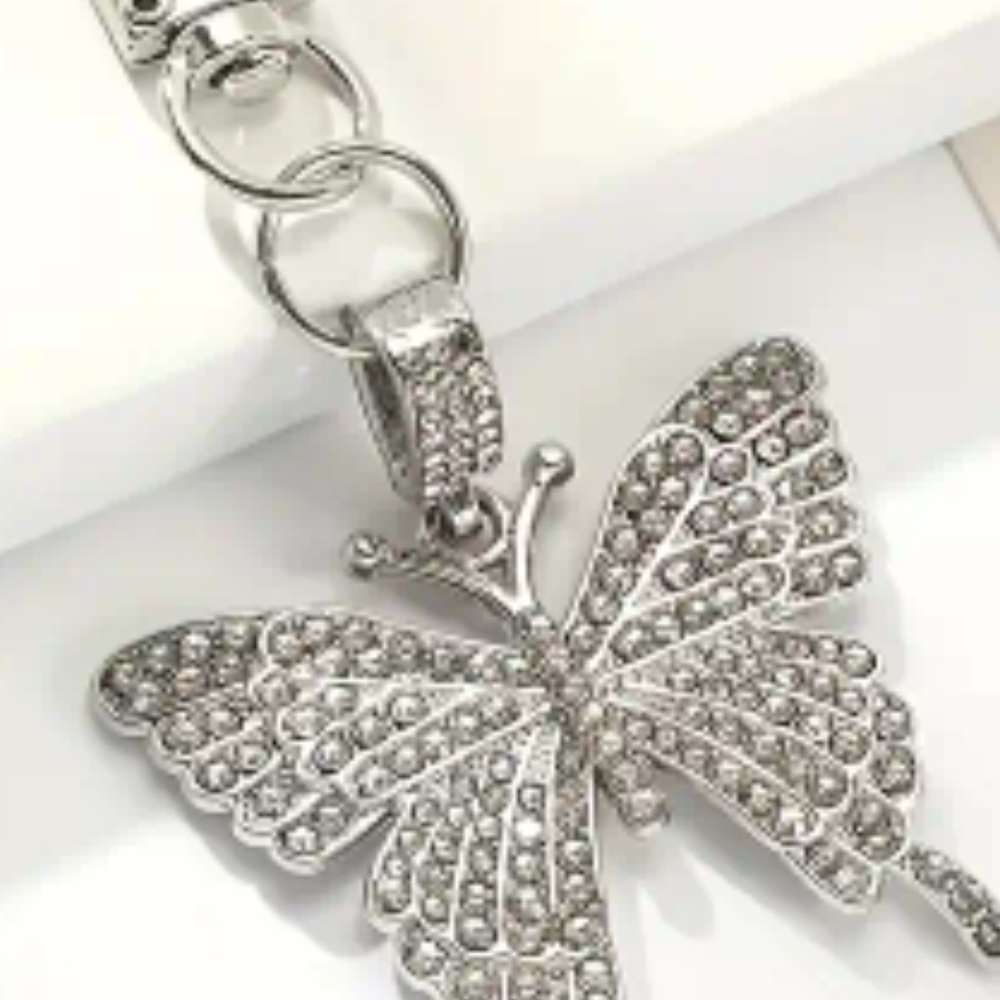 Silver Butterfly Keychain - Picture 4 of 4